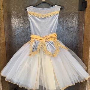 Weissman Blue and Gold Dance Costume